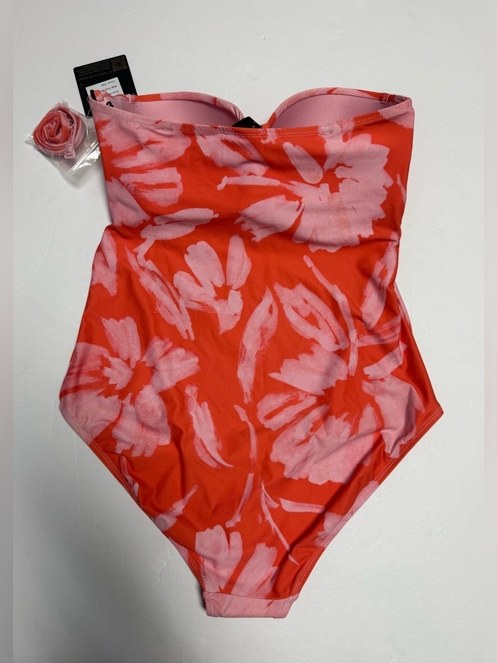 NWT Niptuck Floral One-Piece Swimsuit in Orange & Pink floral women’s size 10 - Picture 2 of 10